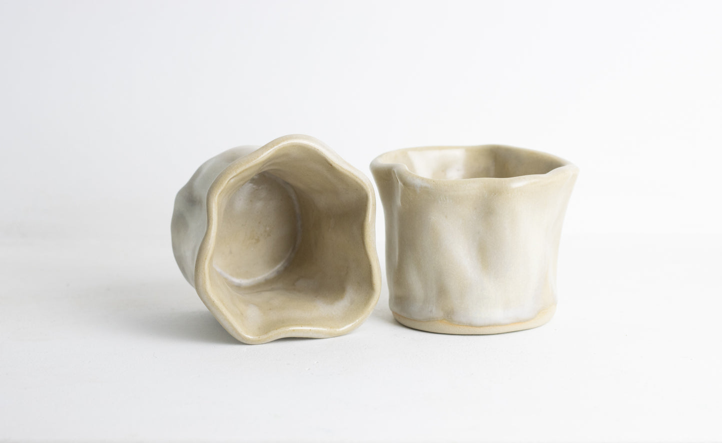 Wave cup beige S