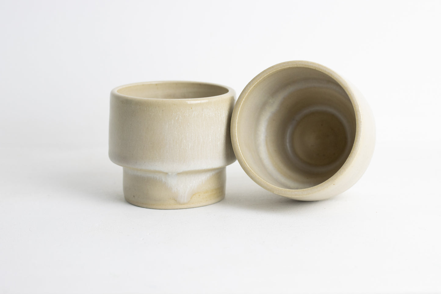 Stackable cup beige S