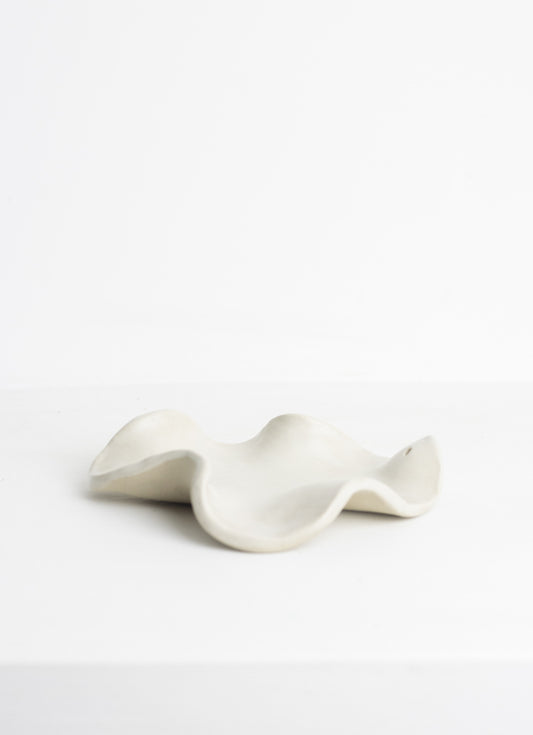 Incense holder wave white