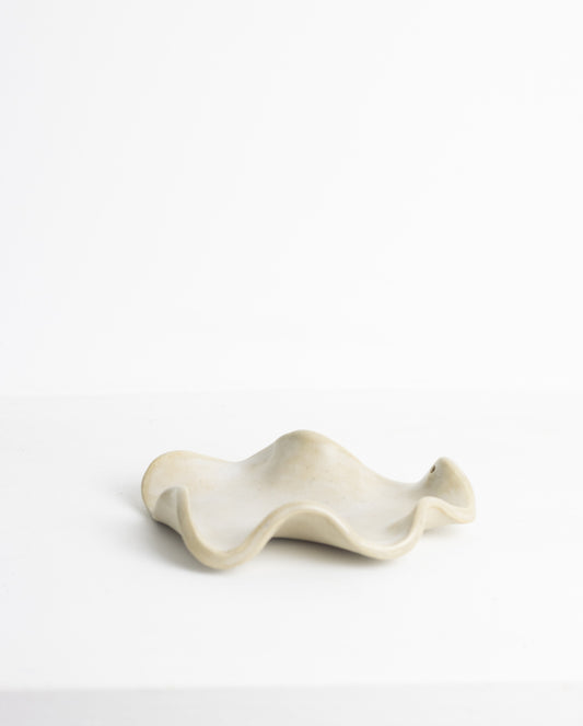 Incense holder wave beige