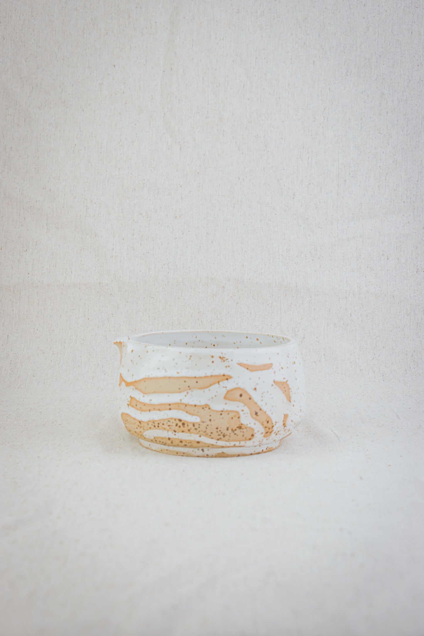 Matcha bowl speckled white ll