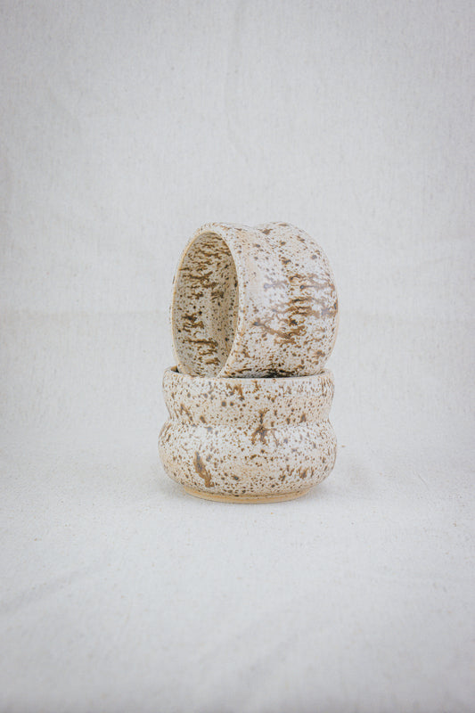 Ceramic bowl spotted