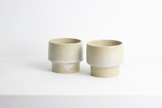 Stackable cup beige S