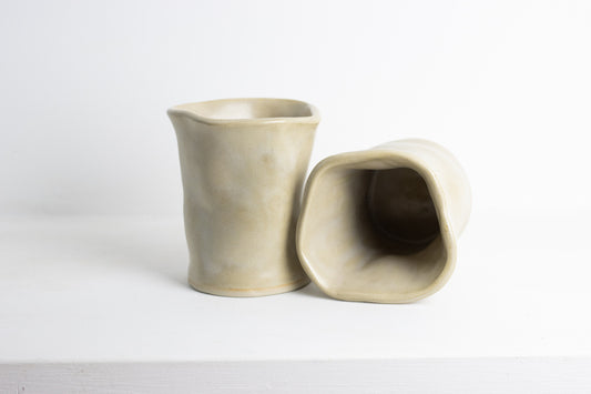 Wave cup beige L