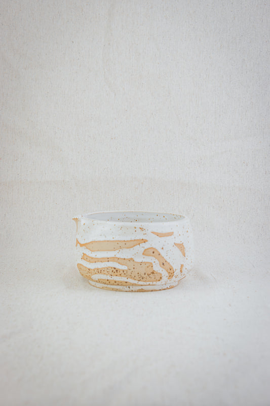 Matcha bowl speckled white ll