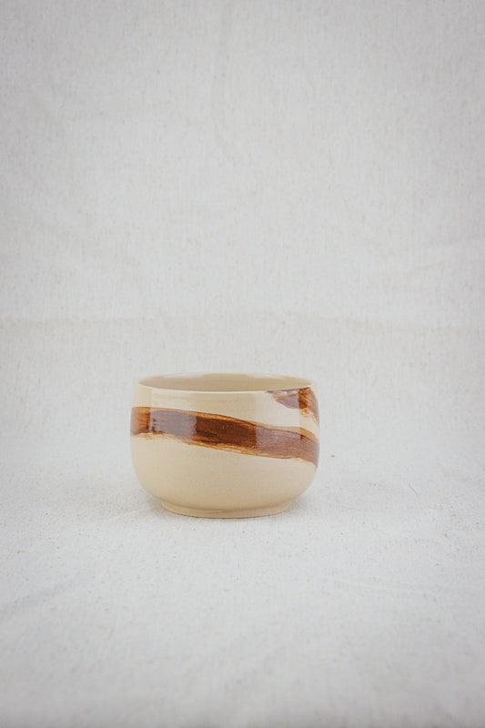 Ceramic bowl brown detail ll