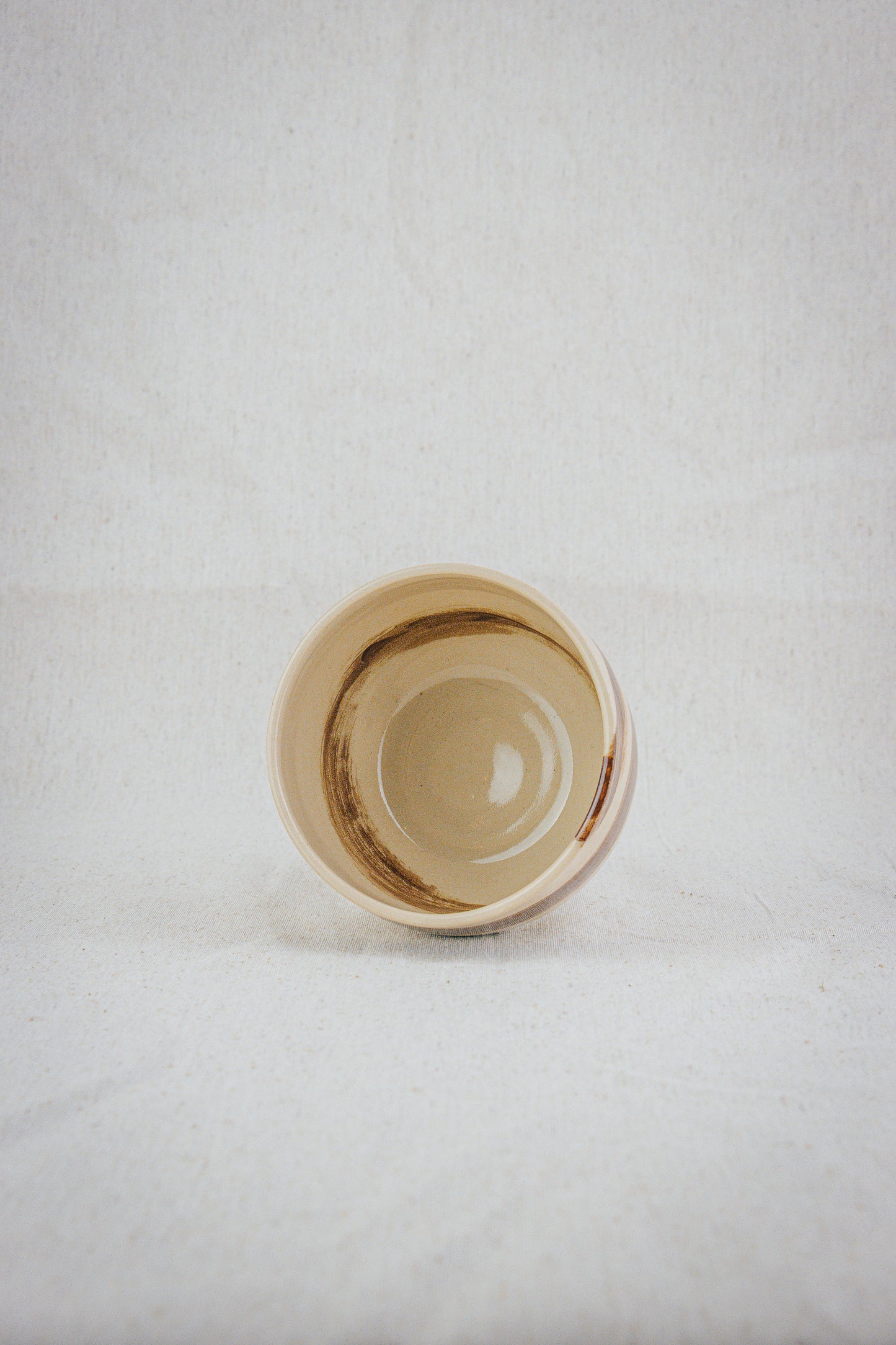Ceramic bowl brown detail ll