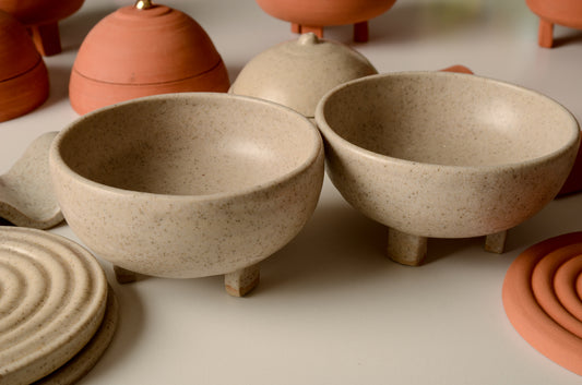Speckled Beige | Raised Bowl